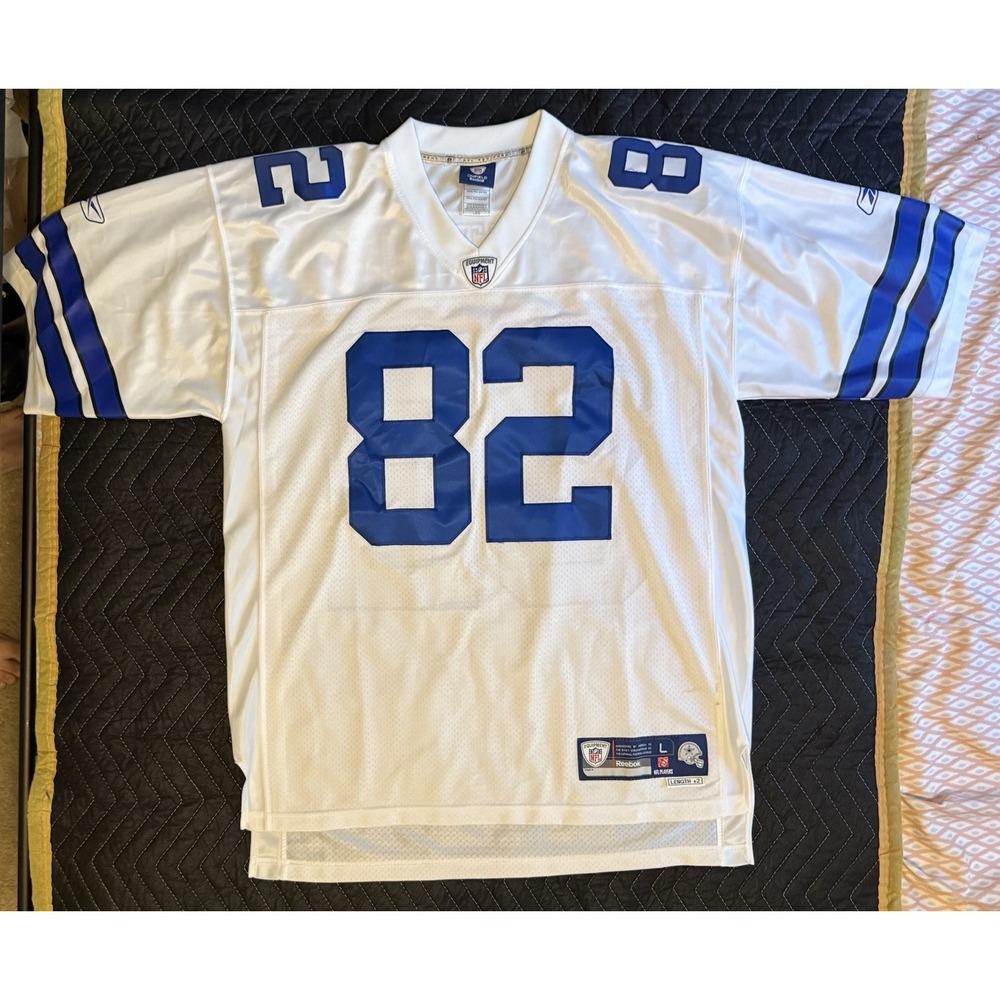 Reebok On Field Jersey Jason Witten Dallas Cowboys Men L +2 Length NFL White Vtg